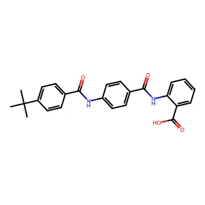 2-{[(4-{[(4-Tert-butylphenyl)carbonyl]amino}phenyl)carbonyl]amino}benzoic acid structure