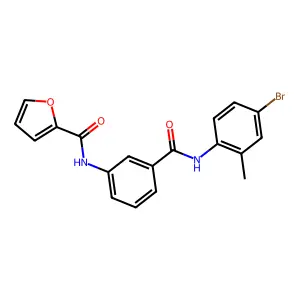 N-[3-[(4-bromo-2-methylphenyl)carbamoyl]phenyl]furan-2-carboxamide structure