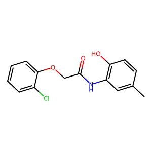 2-(2-chlorophenoxy)-N-(2-hydroxy-5-methylphenyl)acetamide structure