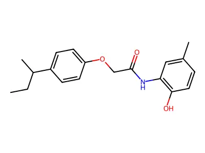 2-(4-butan-2-ylphenoxy)-N-(2-hydroxy-5-methylphenyl)acetamide structure