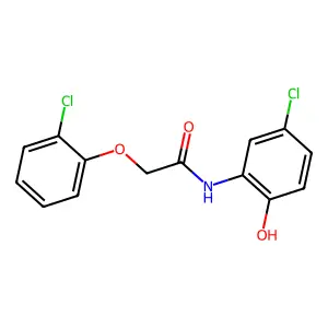 N-(5-chloro-2-hydroxyphenyl)-2-(2-chlorophenoxy)acetamide structure