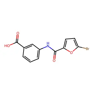 3-(5-溴呋喃-2-甲酰氨基)苯甲酸 structure