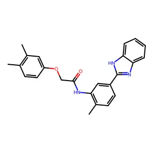 N-[5-(1H-benzimidazol-2-yl)-2-methylphenyl]-2-(3,4-dimethylphenoxy)acetamide structure