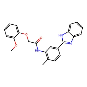 N-(5-(1H-Benzo[d]imidazol-2-yl)-2-methylphenyl)-2-(2-methoxyphenoxy)acetamide structure