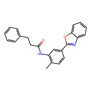 N-[5-(1,3-benzoxazol-2-yl)-2-methylphenyl]-3-phenylpropanamide structure