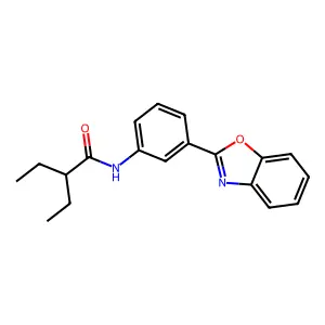 N-[3-(1,3-benzoxazol-2-yl)phenyl]-2-ethylbutanamide structure