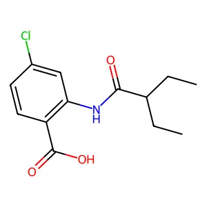 4-氯-2-[(2-乙基丁酰基)氨基]苯甲酸 structure