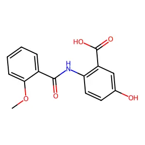 5-Hydroxy-2-{[(2-methoxyphenyl)carbonyl]amino}benzoic acid structure