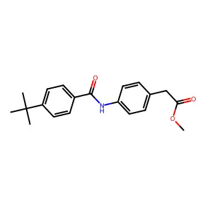 Methyl {4-[(4-tert-butylbenzoyl)amino]phenyl}acetate structure