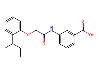 3-({[2-(Butan-2-yl)phenoxy]acetyl}amino)benzoic acid structure