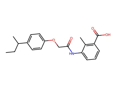 3-({[4-(Butan-2-yl)phenoxy]acetyl}amino)-2-methylbenzoic acid structure