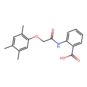 2-{[(2,4,5-Trimethylphenoxy)acetyl]amino}benzoic acid structure