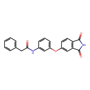 N-[3-(1,3-dioxoisoindol-5-yl)oxyphenyl]-2-phenylacetamide structure