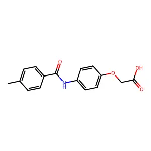 (4-{[(4-Methylphenyl)carbonyl]amino}phenoxy)acetic acid structure