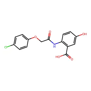 2-{[(4-Chlorophenoxy)acetyl]amino}-5-hydroxybenzoic acid structure