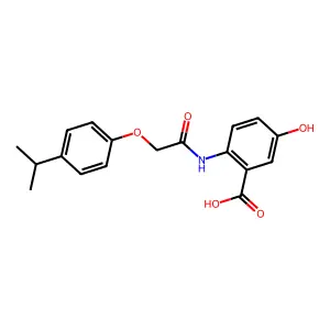 5-Hydroxy-2-({[4-(propan-2-yl)phenoxy]acetyl}amino)benzoic acid structure