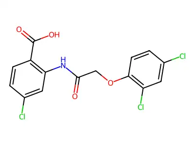 4-Chloro-2-{[(2,4-dichlorophenoxy)acetyl]amino}benzoic acid structure