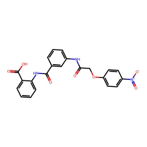 2-{[(3-{[(4-Nitrophenoxy)acetyl]amino}phenyl)carbonyl]amino}benzoic acid structure