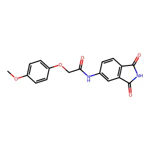 N-(1,3-dioxoisoindol-5-yl)-2-(4-methoxyphenoxy)acetamide structure
