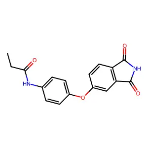 N-{4-[(1,3-dioxo-2,3-dihydro-1H-isoindol-5-yl)oxy]phenyl}propanamide structure