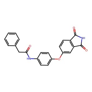 N-[4-(1,3-dioxoisoindol-5-yl)oxyphenyl]-2-phenylacetamide structure