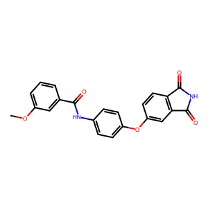 N-[4-(1,3-dioxoisoindol-5-yl)oxyphenyl]-3-methoxybenzamide structure