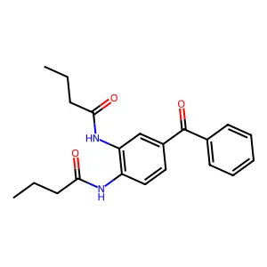 N-[4-benzoyl-2-(butanoylamino)phenyl]butanamide structure