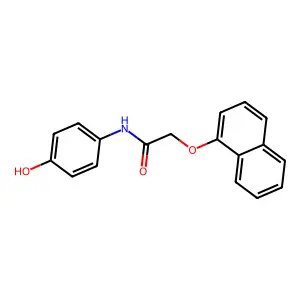 N-(4-hydroxyphenyl)-2-naphthalen-1-yloxyacetamide structure