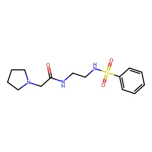 N-[2-(benzenesulfonamido)ethyl]-2-pyrrolidin-1-ylacetamide structure