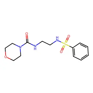 N-[2-(benzenesulfonamido)ethyl]morpholine-4-carboxamide structure