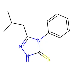 5-(2-methylpropyl)-4-phenyl-4H-1,2,4-triazole-3-thiol structure