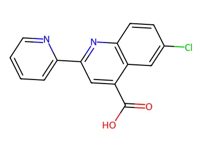 6-Chloro-2-pyridin-2-ylquinoline-4-carboxylic acid structure