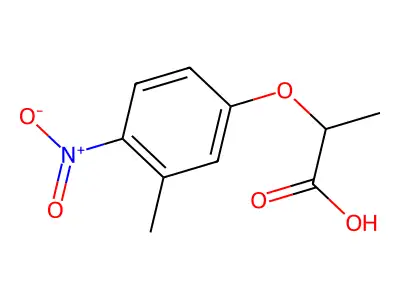 2-(3-Methyl-4-nitrophenoxy)propanoic acid structure
