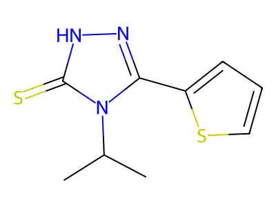 4-isopropyl-5-thien-2-yl-4H-1,2,4-triazole-3-thiol structure