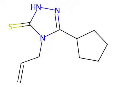 4-allyl-5-cyclopentyl-4H-1,2,4-triazole-3-thiol structure