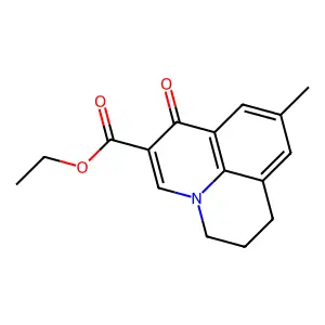 ethyl 9-methyl-1-oxo-6,7-dihydro-1H,5H-pyrido[3,2,1-ij]quinoline-2-carboxylate structure