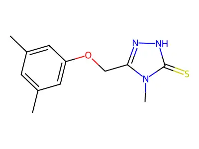 5-[(3,5-dimethylphenoxy)methyl]-4-methyl-4H-1,2,4-triazole-3-thiol structure