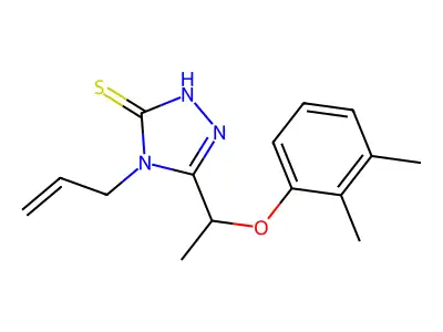 4-allyl-5-[1-(2,3-dimethylphenoxy)ethyl]-4H-1,2,4-triazole-3-thiol structure