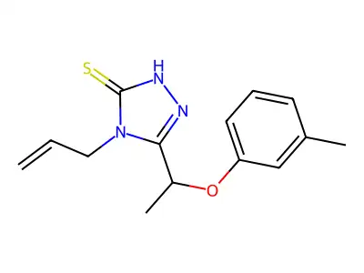 4-allyl-5-[1-(3-methylphenoxy)ethyl]-4H-1,2,4-triazole-3-thiol structure