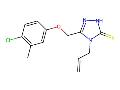 4-allyl-5-[(4-chloro-3-methylphenoxy)methyl]-4H-1,2,4-triazole-3-thiol structure