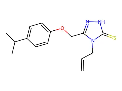 4-allyl-5-[(4-isopropylphenoxy)methyl]-4H-1,2,4-triazole-3-thiol structure