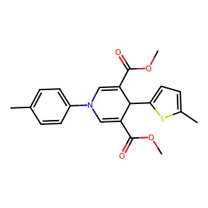 dimethyl 1-(4-methylphenyl)-4-(5-methylthiophen-2-yl)-4H-pyridine-3,5-dicarboxylate structure