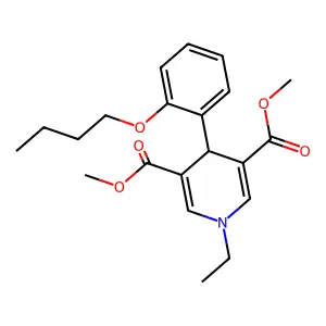 dimethyl 4-(2-butoxyphenyl)-1-ethyl-4H-pyridine-3,5-dicarboxylate structure