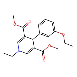 Dimethyl 4-(3-ethoxyphenyl)-1-ethyl-1,4-dihydropyridine-3,5-dicarboxylate structure