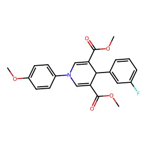 dimethyl 4-(3-fluorophenyl)-1-(4-methoxyphenyl)-4H-pyridine-3,5-dicarboxylate structure