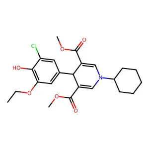 dimethyl 4-(3-chloro-5-ethoxy-4-hydroxyphenyl)-1-cyclohexyl-1,4-dihydropyridine-3,5-dicarboxylate structure