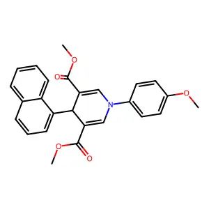 dimethyl 1-(4-methoxyphenyl)-4-(naphthalen-1-yl)-1,4-dihydropyridine-3,5-dicarboxylate structure