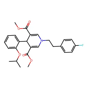 Dimethyl 1-[2-(4-fluorophenyl)ethyl]-4-(2-propan-2-yloxyphenyl)-4H-pyridine-3,5-dicarboxylate structure