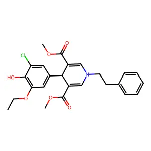 Dimethyl 4-(3-chloro-5-ethoxy-4-hydroxy-phenyl)-1-phenethyl-4H-pyridine-3,5-dicarboxylate structure