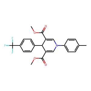 Dimethyl 1-(4-methylphenyl)-4-[4-(trifluoromethyl)phenyl]-4H-pyridine-3,5-dicarboxylate structure